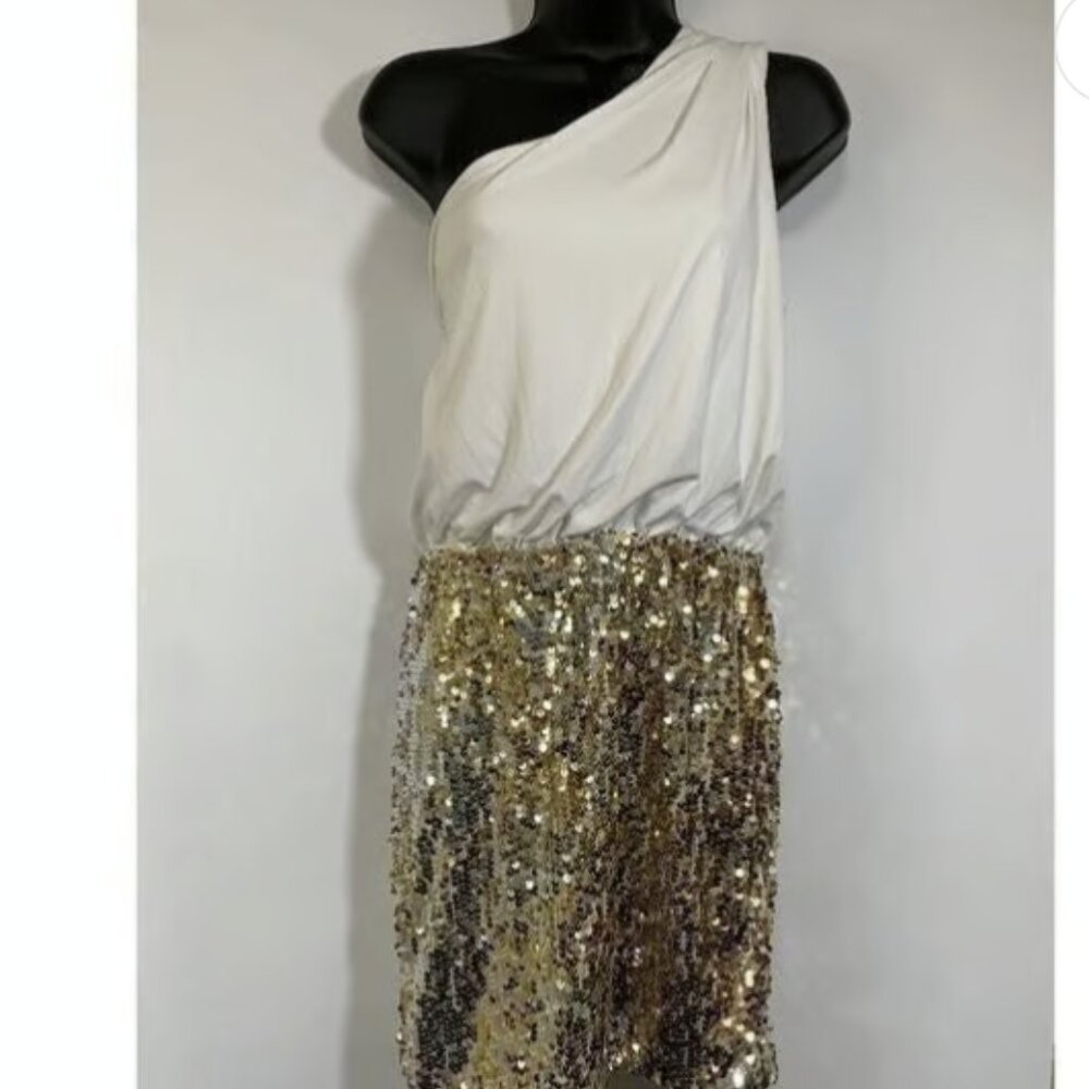 City Triangles One Shoulder Sequin Dress